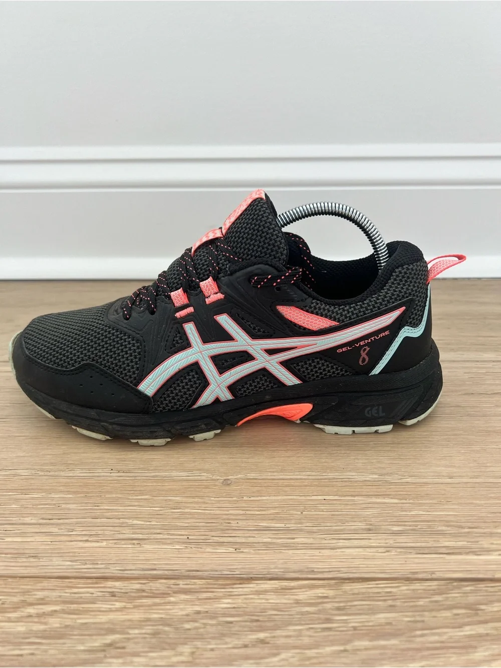 Asics Gel-Venture 8 Trail Running Shoes Women Size 7.5 Black 1012A708 Sneaker